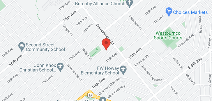 map of 8462 12TH AVENUE